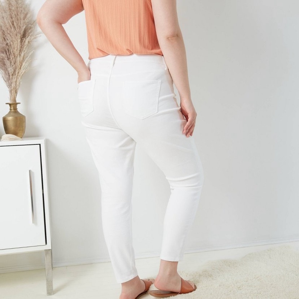Ava &Viv Plus Size White Skinny Jean Mid-Rise - Picture 2 of 5